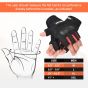 Allextreme Half Finger Riding Gloves for Bikers Strong Knuckle Protection Anti-Skid Palm Grip & Breathable Mesh Bike Hand Glove for Motorcycle Cycling Hiking Climbing Mountaineering (Black Red, XL)