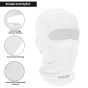 Allextreme Full Face Mask for Riders Anti-Pollution UV Sun Protection Cotton Balaclava Neck Cover Bandana Helmet Liner for Men & Women Biker Hiking Cycling Protective Bike Riding Gear (White)