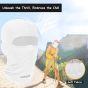 Allextreme Full Face Mask for Riders Anti-Pollution UV Sun Protection Cotton Balaclava Neck Cover Bandana Helmet Liner for Men & Women Biker Hiking Cycling Protective Bike Riding Gear (White)