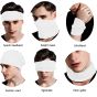 Allextreme Neck Gaiter Bandana for Rider Super Soft Breathable Cotton Face Mask UV Sun Protection Neck Cover Scarf Headband Balaclava for Biking Hiking Cycling Protective Bike Riding Gear (White)