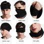 Allextreme Neck Gaiter Bandana for Rider Super Soft Breathable Pin Mesh Face Mask UV Sun Protection Neck Cover Scarf Headband Balaclava for Biking Hiking Cycling Protective Bike Riding Gear (Black)
