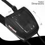 Allextreme Universal Bike Tank Bag Pouch (Non Magnetic) with Straps to use as Sling Pouch Bike Riding Accessory for All Motorcycles (2.5Ltr, Black, 1 Pc)