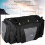 Allextreme 65Ltr Bike Tail Bag Lightweight Multi-Pocket Universal Storage with Mounting System YKK Zippers & Removable Strap Travel Saddle-Bag for Biker All Motorcycles and Bikes (Pack of 1, Black)