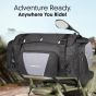 Allextreme 65Ltr Bike Tail Bag Lightweight Multi-Pocket Universal Storage with Mounting System YKK Zippers & Removable Strap Travel Saddle-Bag for Biker All Motorcycles and Bikes (Pack of 1, Black)