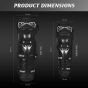 Allextreme Knee and Elbow Pads with Adjustable Knee-Cap Pads 2 in 1 Protector Armor & Shin Guards Motocross Motorcycle Protective Gear for Adult Kids (Set of 4, Black)