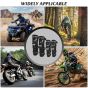 Allextreme Knee and Elbow Pads with Adjustable Knee-Cap Pads 2 in 1 Protector Armor & Shin Guards Motocross Motorcycle Protective Gear for Adult Kids (Set of 4, Black)