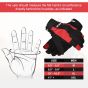 Allextreme Full Finger Bike Riding Gloves for Rider | Breathable Mesh Motorcycle Gloves with Knuckle Guard & Screen Touch Feature | Anti-Skid Grip Comfortable Riding Gear for Bikers (XXL, Black & Red)