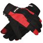 Allextreme Full Finger Bike Riding Gloves for Rider | Breathable Mesh Motorcycle Gloves with Knuckle Guard & Screen Touch Feature | Anti-Skid Grip Comfortable Riding Gear for Bikers (XL, Black & Red)