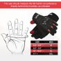 Allextreme Full Finger Bike Riding Gloves with Breathable Mesh Anti-Skid Surface Screen Touch Strong Knuckle Protective Shells Glove for Cycling Motorcycle Climbing Mountaineering Hiking (L, Black)