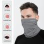 Allextreme Neck Gaiter Bandana for Rider Super Soft Breathable Cotton Face Mask UV Sun Protection Neck Cover Scarf Headband Balaclava for Biking Hiking Cycling Protective Bike Riding Gear (Grey)