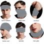 Allextreme Neck Gaiter Bandana for Rider Super Soft Breathable Cotton Face Mask UV Sun Protection Neck Cover Scarf Headband Balaclava for Biking Hiking Cycling Protective Bike Riding Gear (Grey)