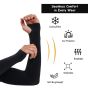 Allextreme Full Arm Sleeves with Thumb Holes for Riders UV Sun Protection 4-Way Stretch Cooling Hand Cover for Men & Women Biking Hiking Cycling Running Protective Bike Riding Gear (Black, 2 Pair)