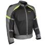 Allextreme SNOWSTORM Bike Riding Jacket CE Level 2 Certified Armour Protector Back Elbows Shoulders Protection Mesh Fabric Motorcycle Rider Gear for Bikers (5XL, Black & Green)