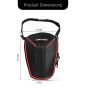 Allextreme Thigh Waist & Sling Bag Water-Resistant Drop Leg Tactical Fanny Pack for Men & Women Adjustable Hard Shell Thigh Bag for Bikers for Riding, Camping & Outdoor Sports (Black & Red)