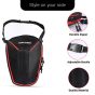 Allextreme Thigh Waist & Sling Bag Water-Resistant Drop Leg Tactical Fanny Pack for Men & Women Adjustable Hard Shell Thigh Bag for Bikers for Riding, Camping & Outdoor Sports (Black & Red)