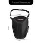 Allextreme Thigh Waist & Sling Bag Water-Resistant Drop Leg Tactical Fanny Pack for Men & Women Adjustable Hard Shell Thigh Bag for Bikers for Riding, Camping & Outdoor Sports (Black & Grey)