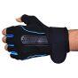 Allextreme ‎AENG001 Multipurpose Gym and Bike Wrist Half Finger Gloves for Fitness Weightlifting Exercise Sport Cycling (Blue_Medium)