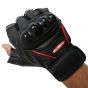 Allextreme Bike Racing Half Finger Gloves Soft, Large & Breathable Design Ideal for Biking & Gyming (Black)