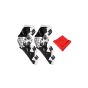 Allextreme EXK12W2 Breathable Adjustable Knee Pads Motorcycle Racing Riding Knee Guard Unisex Shin Armor Protector with Microfiber Towel