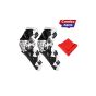 Allextreme EXK12W2 Breathable Adjustable Knee Pads Motorcycle Racing Riding Knee Guard Unisex Shin Armor Protector with Microfiber Towel