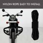 AllExtreme EXR28B1 Extra Long & Heavy Leg Guard Rope Durable & Sturdy Cable for Royal Enfield Bullet & all Other Bikes (28 Meters, Black)