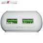 ALLEXTREME MAK0010 3.1 A Dual Micro USB Wall Mobile Charger Travel Adapter with AutoID Technology and Data Transfer Cable for Android, iOS Smartphone (White)