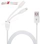 ALLEXTREME MAK0010 3.1 A Dual Micro USB Wall Mobile Charger Travel Adapter with AutoID Technology and Data Transfer Cable for Android, iOS Smartphone (White)