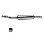AllExtreme EX043B Angular Model Empty Free Flow Stylish Exhaust Silencer with Bush Compatible for Motorcycles (Chrome)