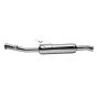 AllExtreme EX043B Angular Model Empty Free Flow Stylish Exhaust Silencer with Bush Compatible for Motorcycles (Chrome)