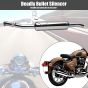 AllExtreme EX043B Angular Model Empty Free Flow Stylish Exhaust Silencer with Bush Compatible for Motorcycles (Chrome)