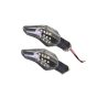 Allextreme EXLUI2P L-Type 12 LED Side Indicator Light Front Rear Universal Fit Turn Signal Lamp for Bikes and Motorcycles (Blue, 2 PCS)