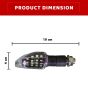 Allextreme EXLUI2P L-Type 12 LED Side Indicator Light Front Rear Universal Fit Turn Signal Lamp for Bikes and Motorcycles (Blue, 2 PCS)