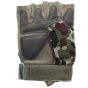 Allextreme EXLGHA1 Multipurpose Unisex Bike Racing Half Finger Gloves Breathable Comfortable Hand Gloves for Gym Biking Sports Cycling and Riding (Large, Army Green)