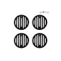 AllExtreme EXMGS8B Metal Front Rear Head Light Grill Cover Set with Tail Lamp Indicator, Pivot Eyes Cup Compatible for BS3 BS4 Model Royal Enfield Bullet Classic 350cc & 500cc- Black