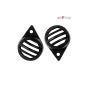 AllExtreme EXMGS8B Metal Front Rear Head Light Grill Cover Set with Tail Lamp Indicator, Pivot Eyes Cup Compatible for BS3 BS4 Model Royal Enfield Bullet Classic 350cc & 500cc- Black