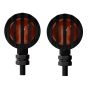 Allextreme EXUMTS2 Heavy Duty Motorcycle Turn Signal Side Indicator for Royal Enfield Bullet & Harley Davidson (Amber, 2 PCS)