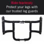 AllExtreme EXAFLGR Heavy Duty Metal Stainless Steel Air Fly Leg Guard Front Bike Safety Crash Bar with Black Rope Compatible for BS3 & BS4 Model Bullet 350cc & 500cc (Black)