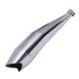 AllExtreme EX097 Black Tail Dolphin Silencer with Glasswool Compatible for BS3 and BS4 Model Royal Enfield Bullet 350cc and 500cc (Chrome with Black Tail)