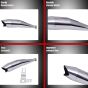 AllExtreme EX097 Black Tail Dolphin Silencer with Glasswool Compatible for BS3 and BS4 Model Royal Enfield Bullet 350cc and 500cc (Chrome with Black Tail)