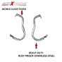 AllExtreme EXBSLG1 2 Rod Bike Rear Leg Guard Back Side Safety Crash Bar Compatible with BS3 and BS4 Model Royal Enfield Bullet 350cc and 500cc (Chrome)
