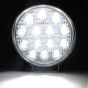 Allextreme EX14HW1 14 LED Round Fog Light Heavy Duty Off Road Driving CREE LED Work Light for All Bikes and Cars (42W, White Light, 1 PC)