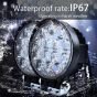 Allextreme EX14HW1 14 LED Round Fog Light Heavy Duty Off Road Driving CREE LED Work Light for All Bikes and Cars (42W, White Light, 1 PC)