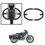 AllExtreme Heavy Duty Metal with Rope Stylist Real Customized 8 Bend Black Rope Safety Leg Crash Guard for Royal Enfield Bullet Classic 350/500, Standard and Electra