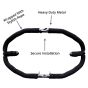 AllExtreme Heavy Duty Metal with Rope Stylist Real Customized 8 Bend Black Rope Safety Leg Crash Guard for Royal Enfield Bullet Classic 350/500, Standard and Electra