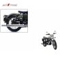 Allextreme EXLS19 Long Punjabi Empty Silencer with Bush Compatible for Royal Enfield BS3 and BS4 Model Bullet 350cc and 500cc (Chrome)