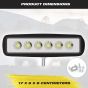 AllExtreme EX6I6F1 6 LED Fog Light Bar 6 Inch Waterproof Driving Lamp with Mounting Bracket for Motorcycles and Cars (18W, White Light, 1 PC)