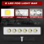 AllExtreme EX6I6F1 6 LED Fog Light Bar 6 Inch Waterproof Driving Lamp with Mounting Bracket for Motorcycles and Cars (18W, White Light, 1 PC)