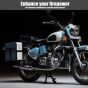 AllExtreme EX002 Empty Silencer Exhaust with Bush Compatible for Royal Enfield BS3 and BS4 Model Bullet 350cc and 500cc (Chrome)