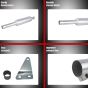 AllExtreme EX002 Empty Silencer Exhaust with Bush Compatible for Royal Enfield BS3 and BS4 Model Bullet 350cc and 500cc (Chrome)
