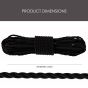 AllExtreme EX28LRB High Strength Leg Guard Rope Synthetic Towing Securing Rope Compatible for Bullet, Cars, Motorcycles, ATV and UTV (28M, Black)